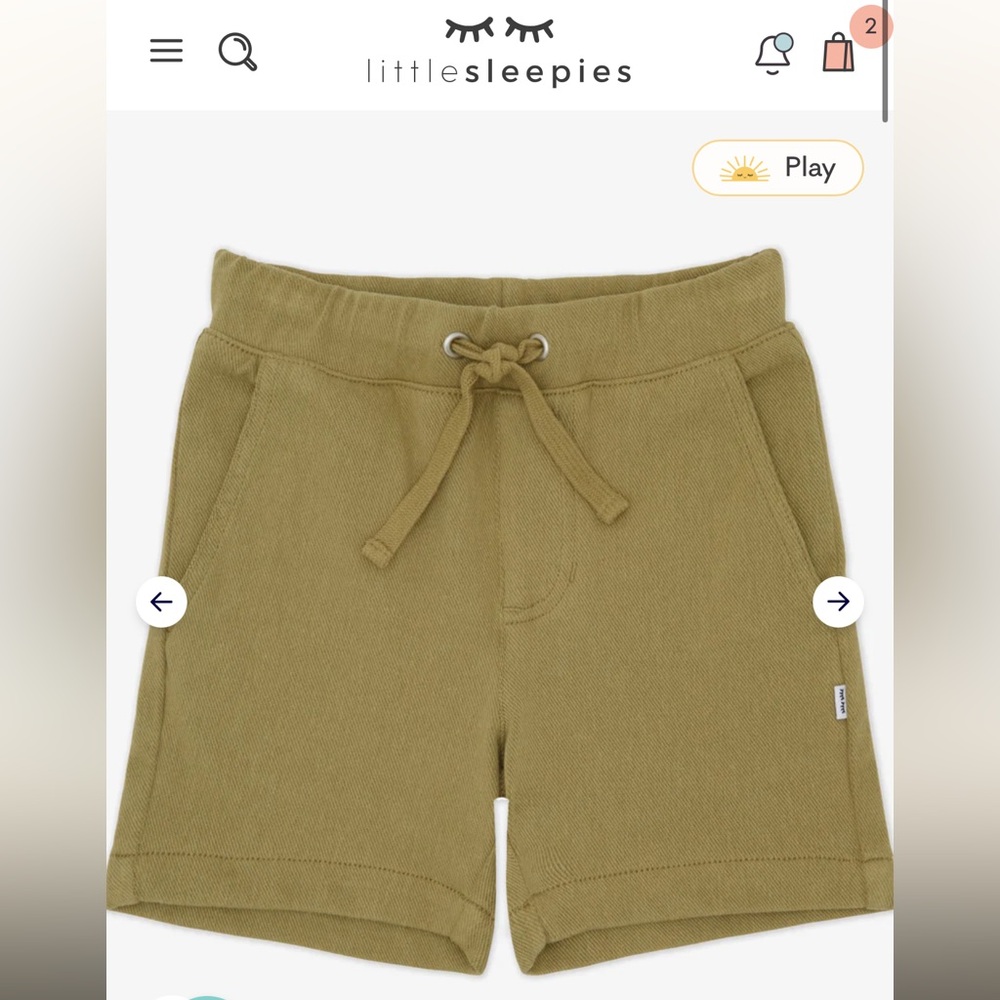 Little Sleepies Dry Leaf Chino Shorts 5 size 5 boy